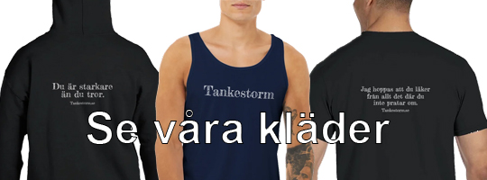 Kläder med tryck från Tankestorm via Sjumila Kollektion